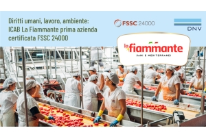 Diritti umani, lavoro, ambiente.  ICAB La Fiammante certificata FSSC 24000.