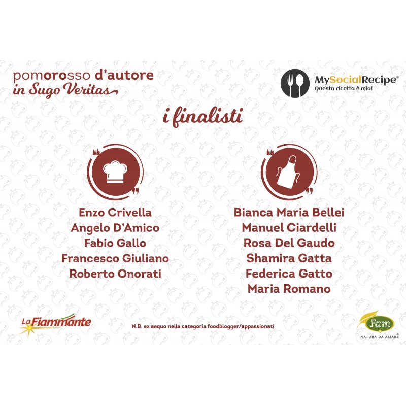 11 FINALISTI DI POMOROSSO 2018 IN PARTENZA PER UN VIAGGIO DA FOODIE