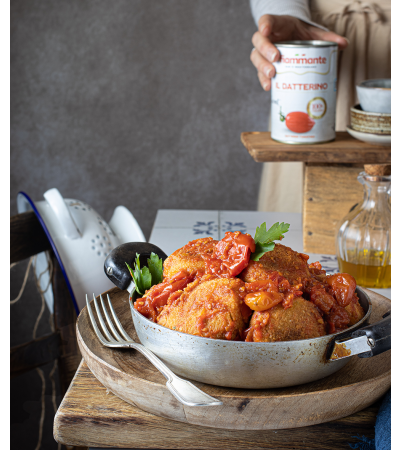Polpette di ceci in salsa di Datterino La Fiammante 