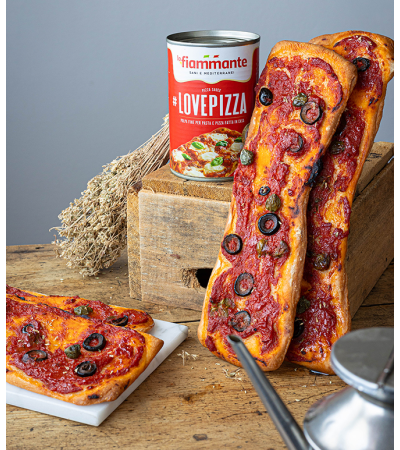 Lingue di pizza croccanti mediterranee