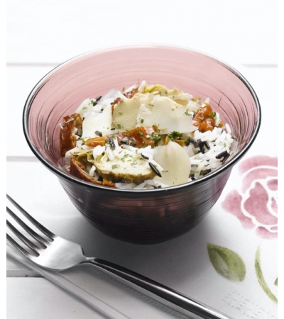 Insalata di riso vegetariana con carciofetta